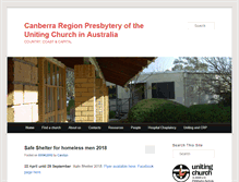 Tablet Screenshot of canberraregion.unitingchurch.org.au